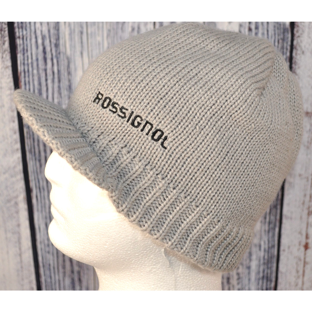 Rossignol Gray Ribbed Knit Brim Hat